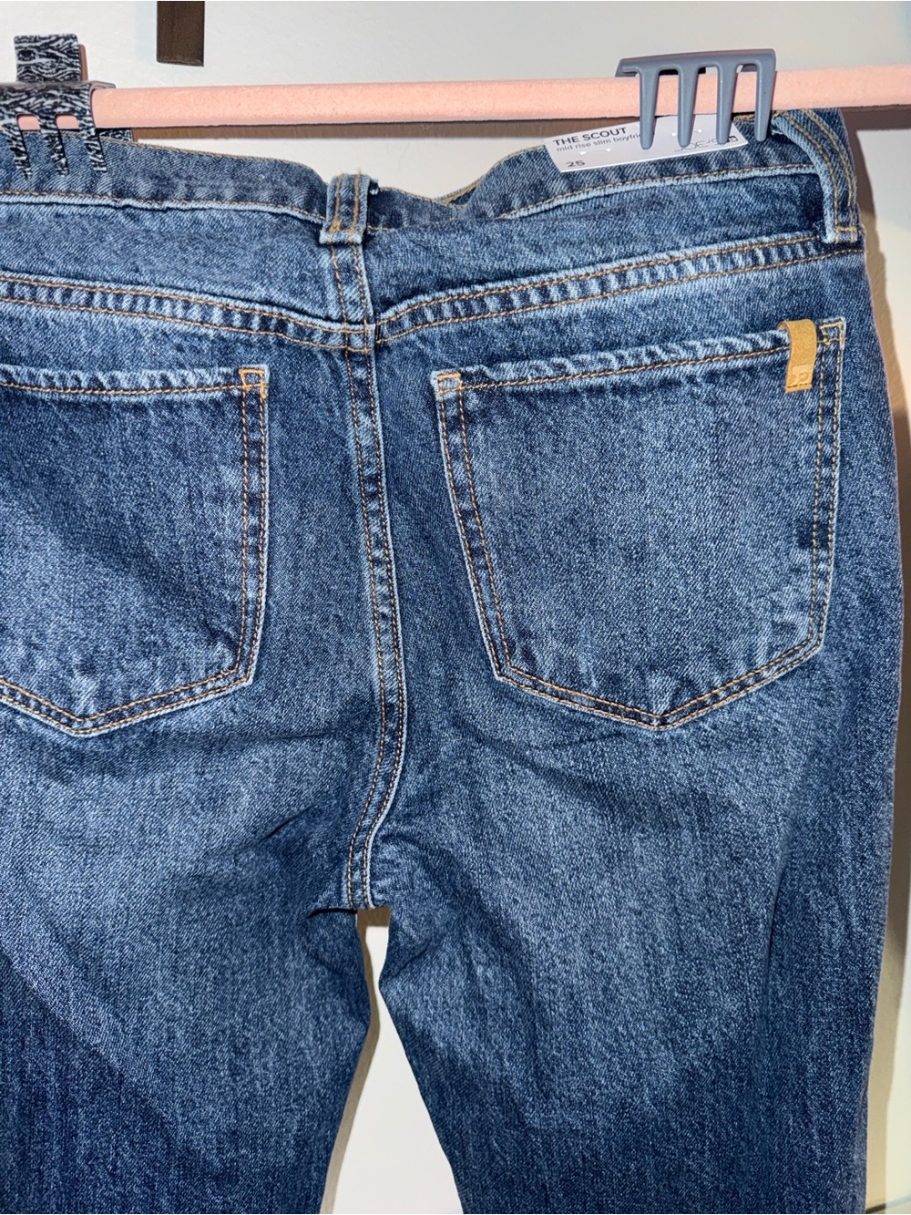 Joe's Jeans Distressed Dark Blue Straight Leg Jeans - Picture 13 of 14